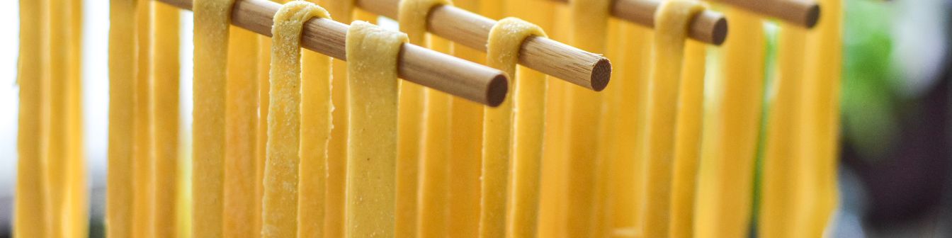 Handmade Tagliatelle & Creamy Mushroom Sauce!