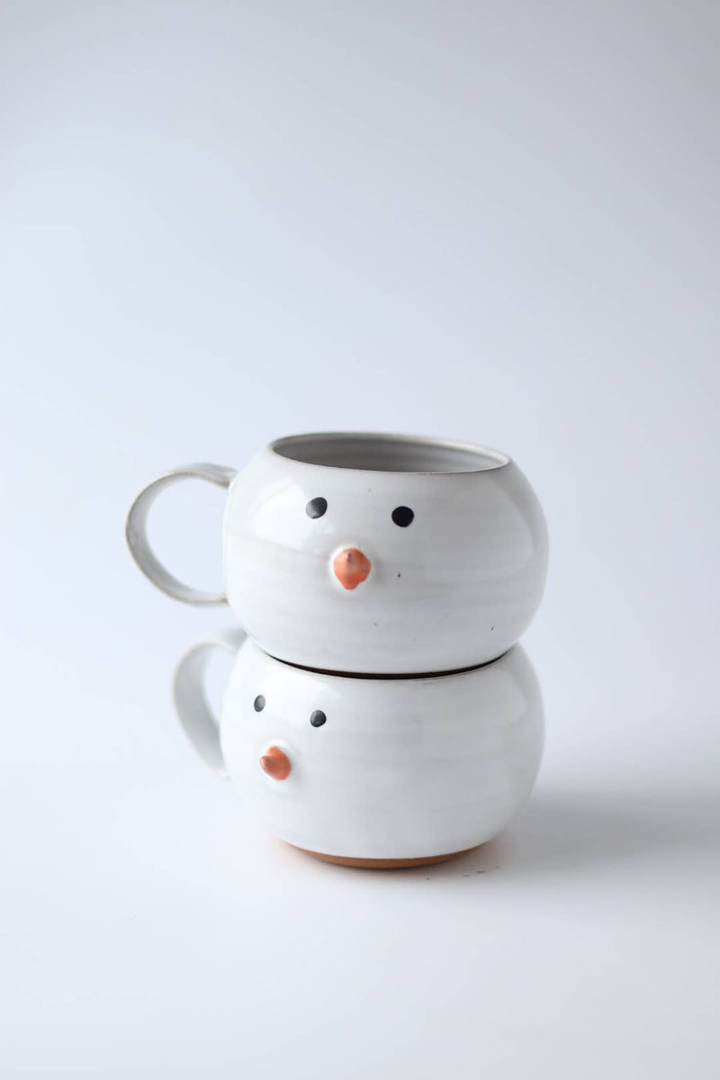 Gravesco| Snowman Handmade Coffee Mug Christmas Winter Pottery 