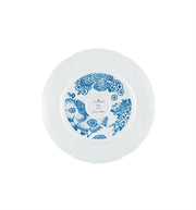 Vista Alegre | Coralina Blue Charger Plate featuring a blue floral pattern and maker's stamp on the underside, ideal for elegant table settings.