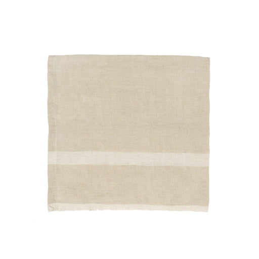 Caravan Home | Laundered Linen Natural & White Napkins.