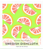 Bespoke Provisions - Pink Grapefruit  Swedish Dishcloth.
