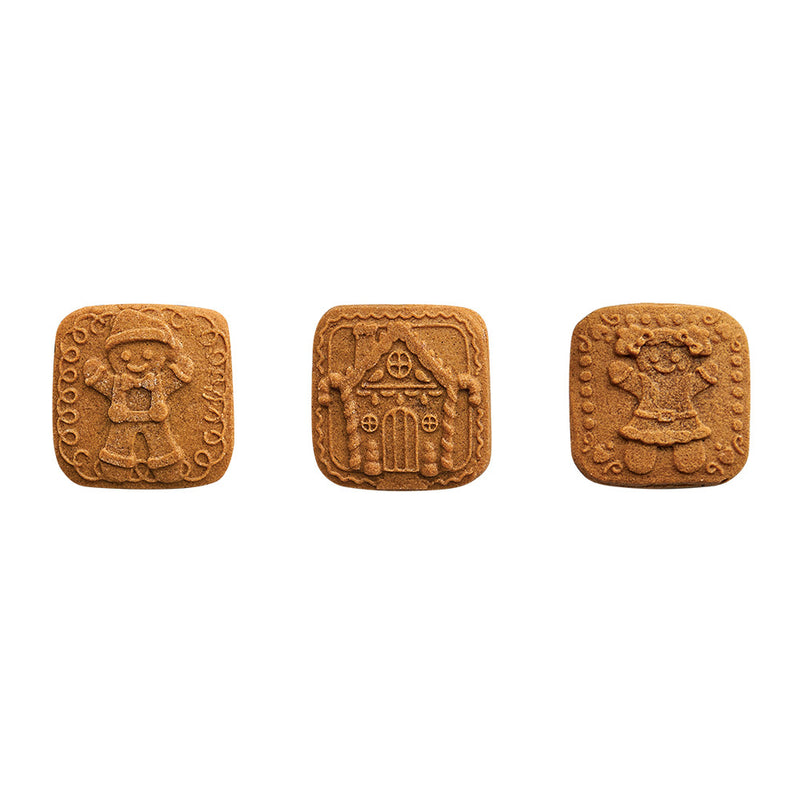 Nordic Ware | Gingerbread Cookie Stamps, featuring intricate holiday designs, perfect for creating festive gingerbread cookies. Ideal for enhancing seasonal baking traditions.
