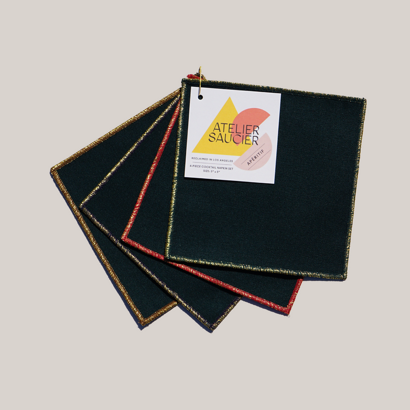 ATELIER SAUCIER | Tinsel Cocktail Napkins