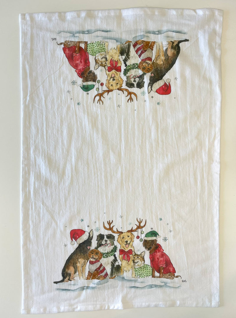 KelseyMDesigns | Christmas Dogs Kitchen Towel