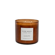 Slow North - Lavender + Cedar - Signature 3-Wick Candle with black metal lid; hand-poured in Austin, TX, ideal for larger spaces, featured at Athens Cooks.