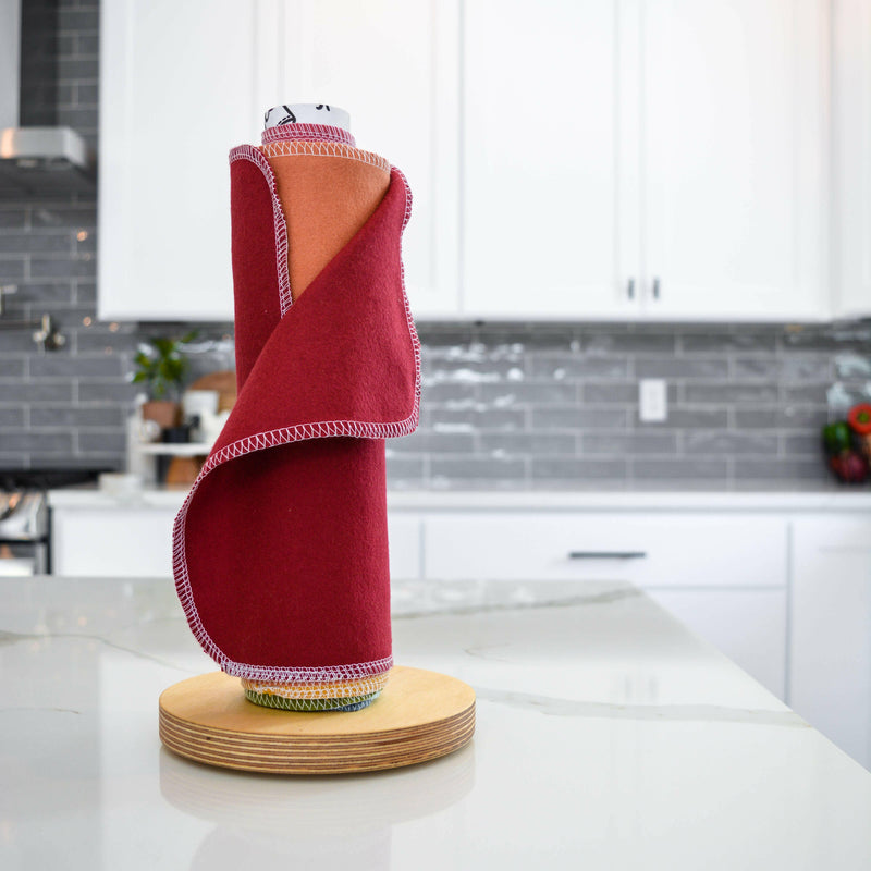 Marley's Monsters UNpaper® Towels in Earthy Rainbow, 24-pack, offering a sustainable, reusable alternative for vibrant, eco-friendly kitchen use.