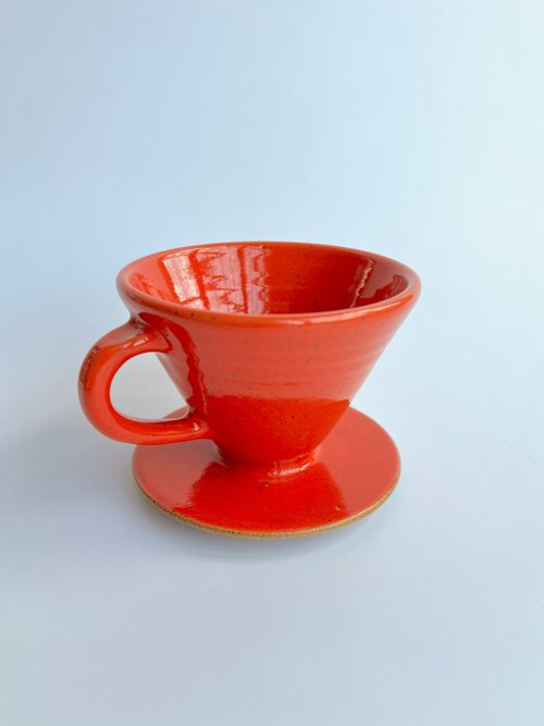 RachaelPots | Coffee Pour Over Cone W/Handle, Pink