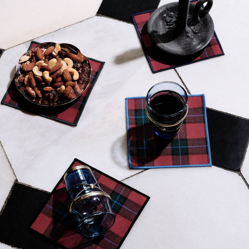 Atelier Saucier | Jubilee Plaid Cocktail Napkins