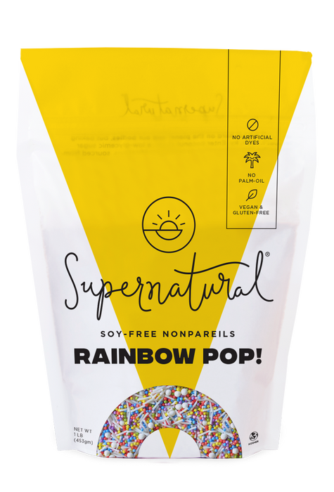 Supernatural | Dye-Free Rainbow Pop! Nonpareil Sprinkles.