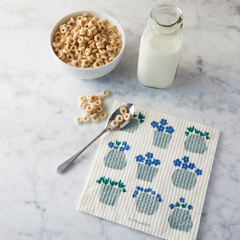 Three Bluebirds Swedish Dishcloths | Peaches Swedish Dishcloth