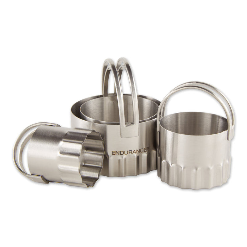 RSVP | Biscuit Cutters, Round Rippled