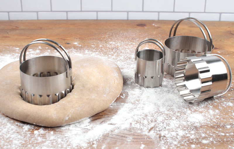 RSVP | Biscuit Cutters, Round Rippled