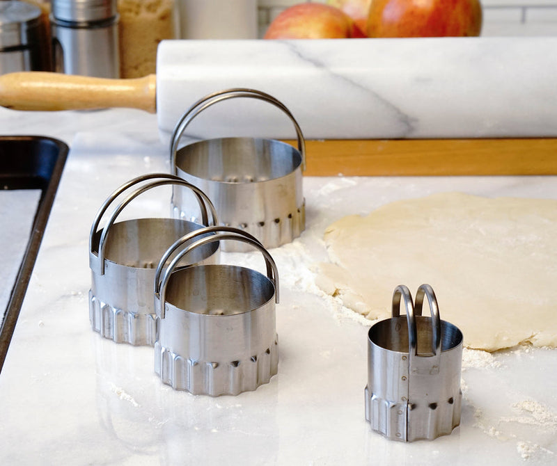 RSVP | Biscuit Cutters, Round Rippled