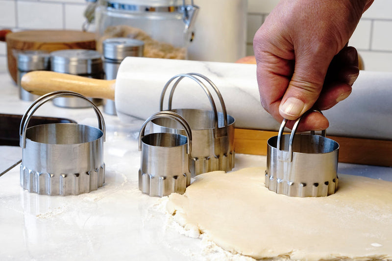 RSVP | Biscuit Cutters, Round Rippled