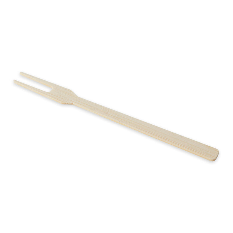 RSVP | Bamboo Appetizer Fork on a white background, showcasing an eco-friendly, compostable utensil made from sustainable bamboo, ideal for reducing plastic waste.
