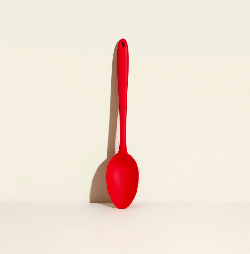 GIR Get It Right - GIR Ultimate Spoon: Red, featuring a deep bowl and flexible edge, ideal for stirring and serving. Perfect for any kitchen enthusiast.