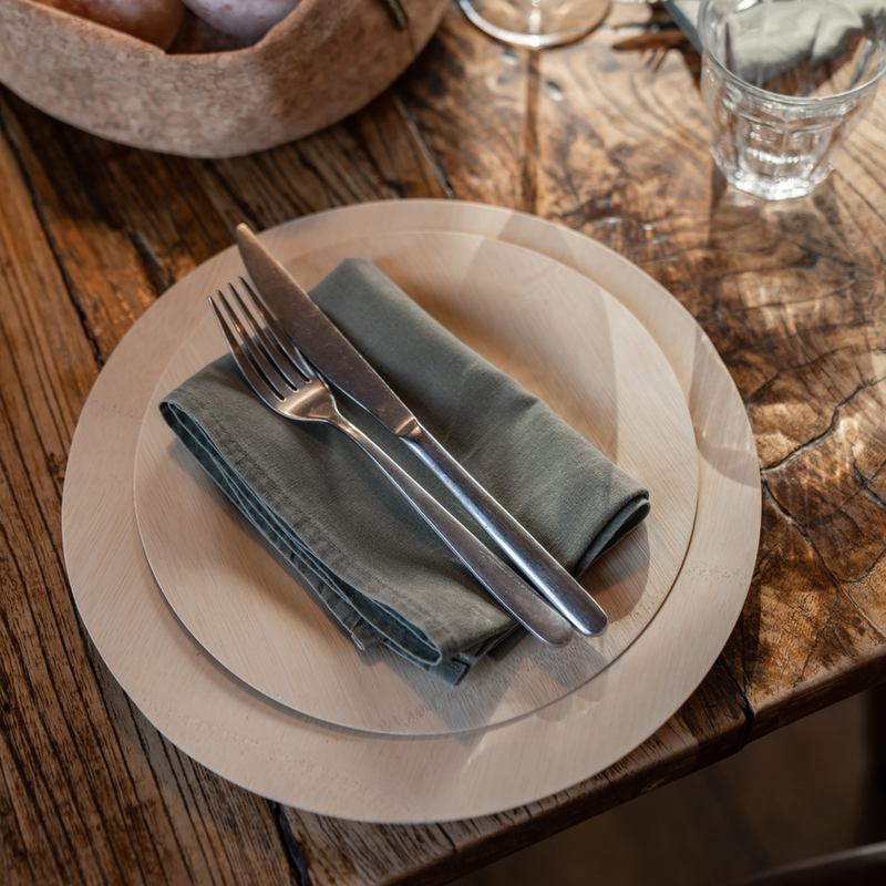 bambu® | Disposable Bamboo Round Plates, 7 inches
