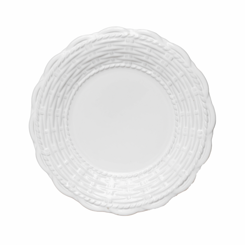 Provvista Designs | Basket Jubilee Dinner Plate, White