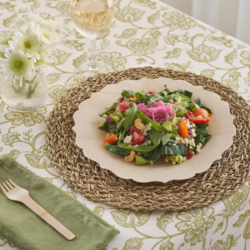 bambu® | Disposable Bamboo Fancy Plates, 7 inches