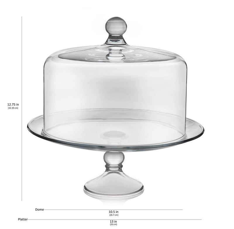 Glass Cake Stand with Dome