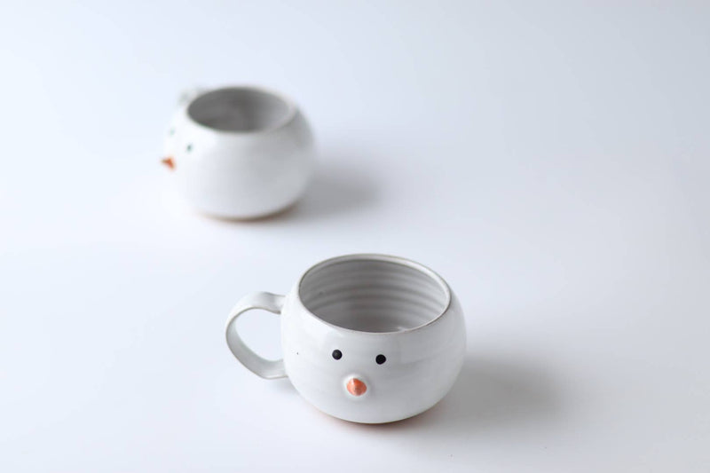 Gravesco| Snowman Handmade Coffee Mug Christmas Winter Pottery 