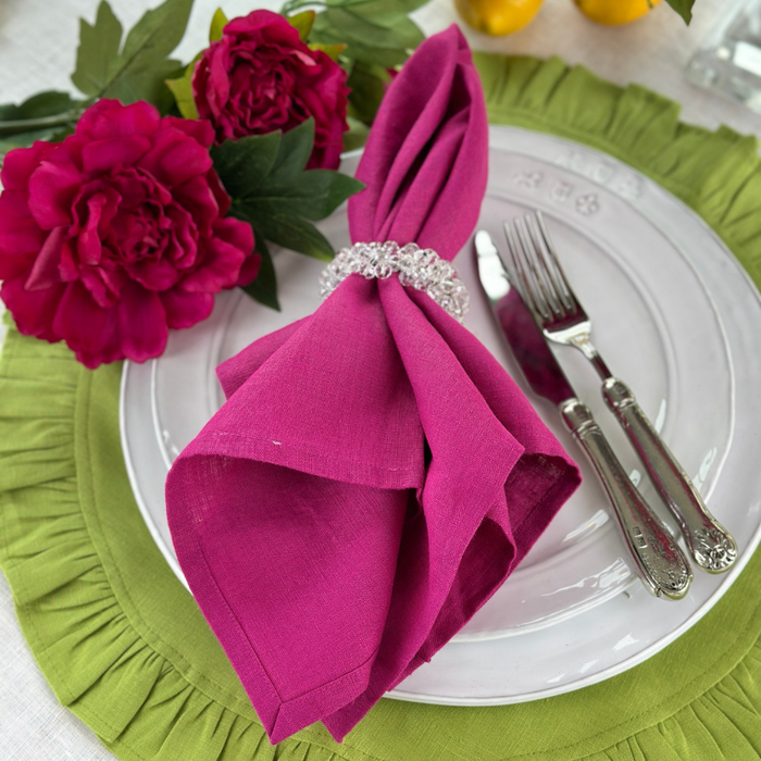 Crown Linen Designs | Washed Linen Napkin Sets.