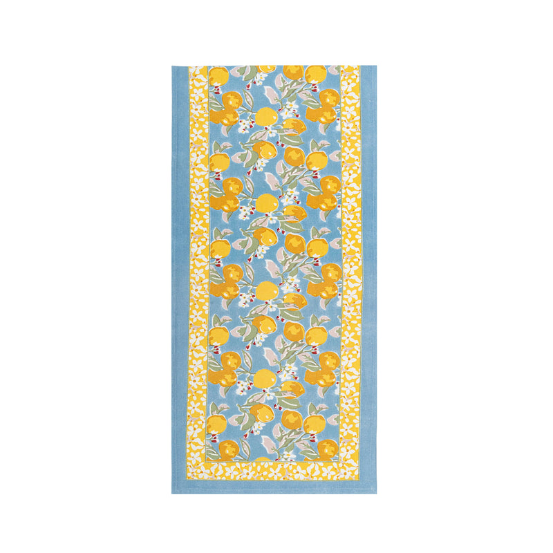 Couleur Nature | Citron Blue & Yellow Runner : 16" x 90"