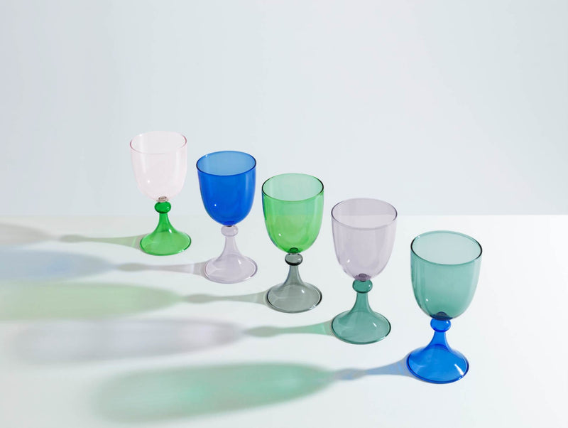 Ichendorf | Tamigi Goblet, Pink/Green, 10.1 oz