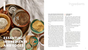Two-page spread from The Perfect Loaf by Penguin Random House LLC, showcasing essential ingredients and tools for sourdough bread, featuring flours, grains, and recommended brands.