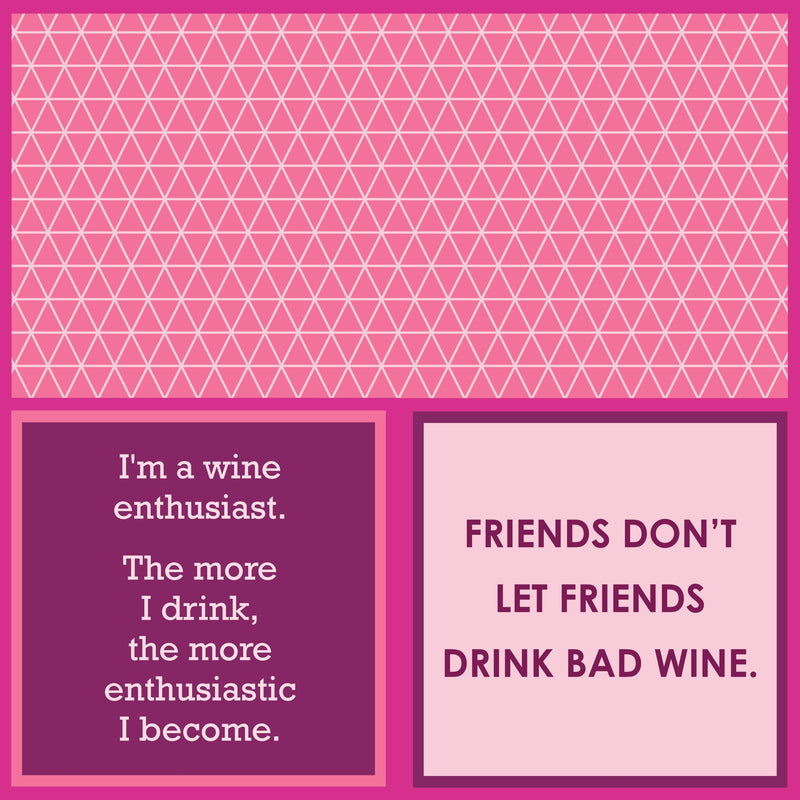 Drinks on Me | Friends Don't Let Friends, Cocktail Napkin