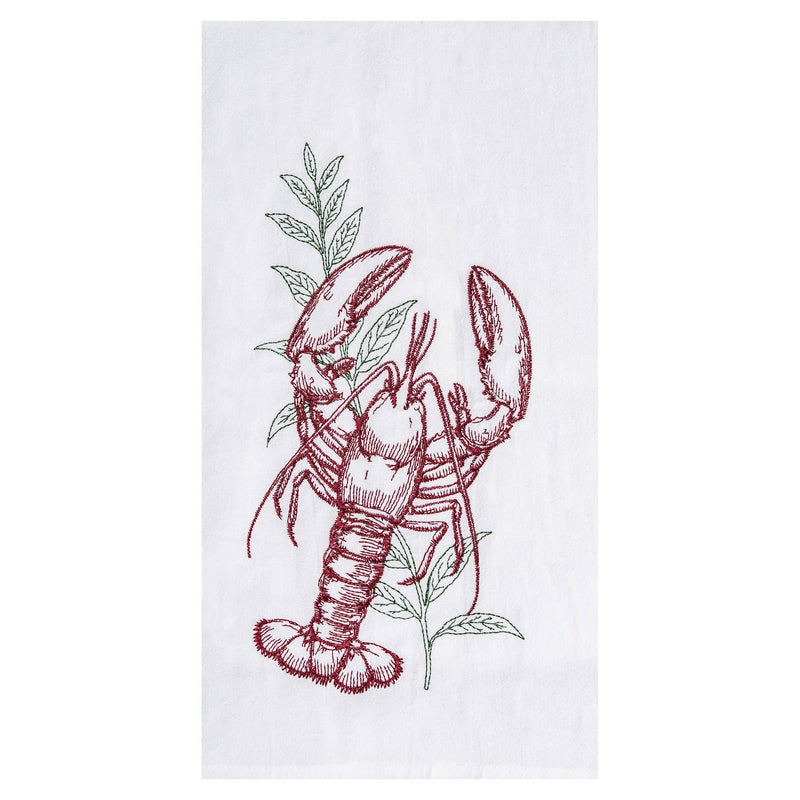 Hearth and Harrow | Lobster Tea Towel - Organic Cotton - Blue-Violet Print