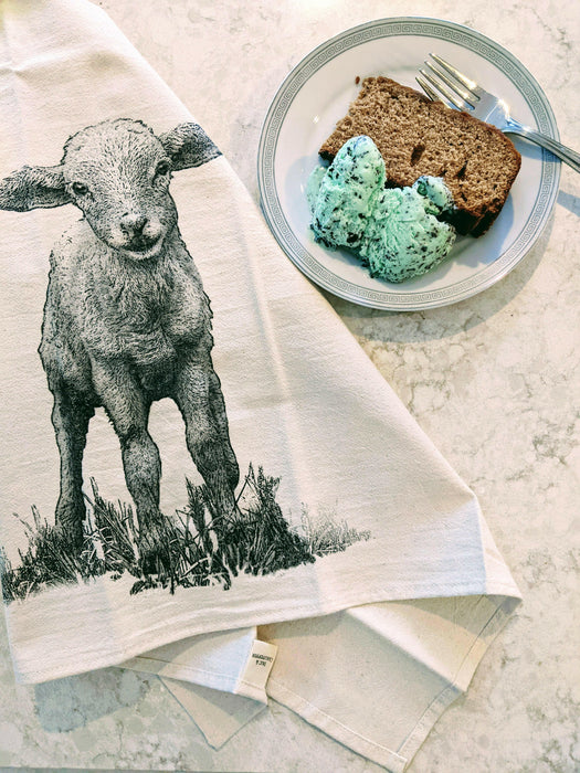 Eric and Christopher | Baby Lamb Tea Towel.