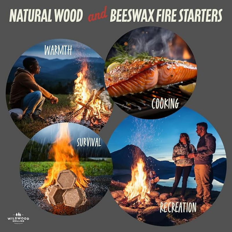Wildwood Grilling | Natural Wood and Beeswax Fire Starters