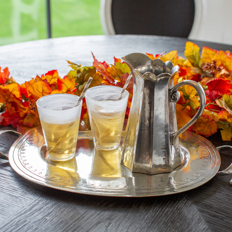 Arte Italica & Crown Linen Designs | Vintage Tall Scalloped Pitcher