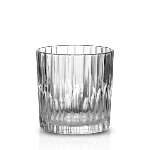 Duralex | Manhattan Old Fashioned Glass, Set of 6, featuring ribbed sides and durable tempered glass, perfect for showcasing liquors, ideal for home bars.