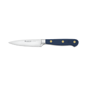 Wüsthof Classic 3 1/2 Paring Knife with a blue handle, ideal for precision kitchen tasks, available at Athens Cooks.