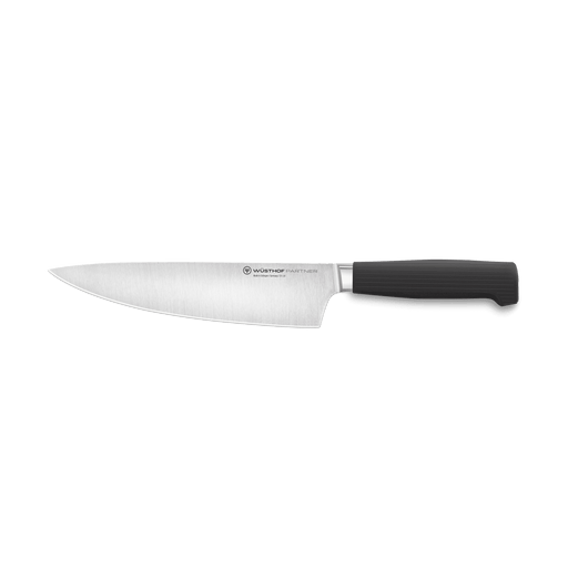 WÜSTHOF Partner 8-inch chef’s knife with forged steel blade and textured black handle