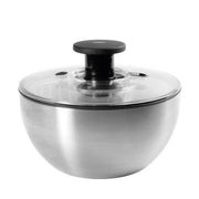OXO | Salad and Herb Spinner - Stainless Steel with soft, non-slip knob and built-in brake, ideal for drying greens. Perfect for use in any kitchen.