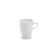 Pillivuyt | Plisse Mug - 8 oz, a classic ceramic mug with a handle, ideal for coffee or tea, available at Athens Cooks.