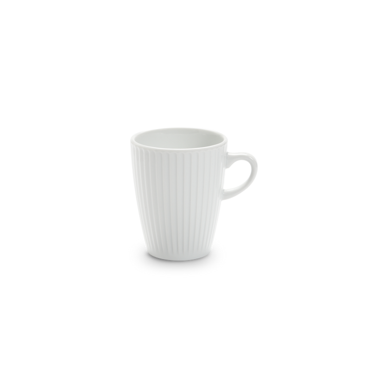 Pillivuyt | Plisse Mug - 8 oz, a classic ceramic mug with a handle, ideal for coffee or tea, available at Athens Cooks.