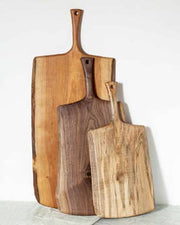 Petermans Boards and Bowls Inc. - 18 cherry serving board with handle, handcrafted from upcycled cherry wood, emphasizing sustainability and craftsmanship, suitable for elegant kitchen presentations.