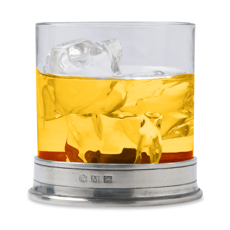 Match | Double Old Fashioned Glass, Pewter Base