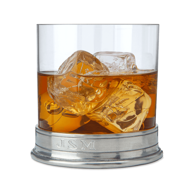 Match | Double Old Fashioned Glass, Pewter Base