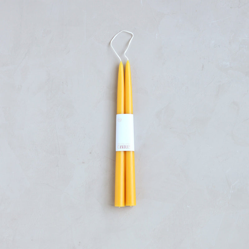The Floral Society | Dipped Taper Candles, 12 Inches, Saffron