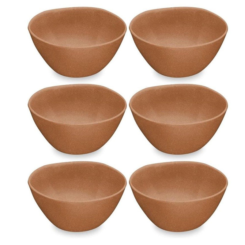 TarHong | Planta Matte Cereal Bowl - Terracotta, a 6 ceramic look-alike bowl with matte finish and organic edges, ideal for sustainable dining.