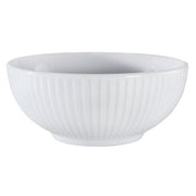 Pillivuyt | Plisse Individual Bowl with ribbed pattern, elegant curves, 21 oz capacity, made of durable porcelain, ideal for versatile serving.