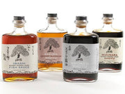 Mikuni Wild Harvest USA - Haku Smoked Shoyu, 375 ml glass bottle, showcasing traditional Kyoto brewing and unique Mizunara smoked flavor, ideal for culinary finishing.