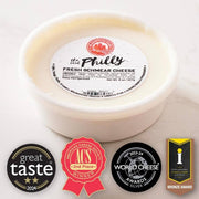 Perrystead Dairy - The Real Philly Schmear, featuring award-winning creamy cheese in a labeled container, ideal for bagels or charcuterie, barcoded for easy retail.