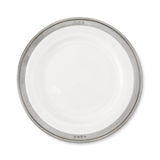 Match | Convivio Dinner Collection - Dinner Plate with silver rim, exemplifying modern elegance and functionality for refined dining experiences.