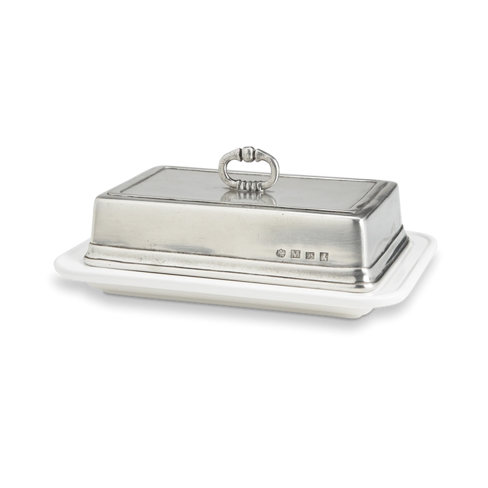 Match | Italian Pewter Convivio Double Butter Dish with Cover